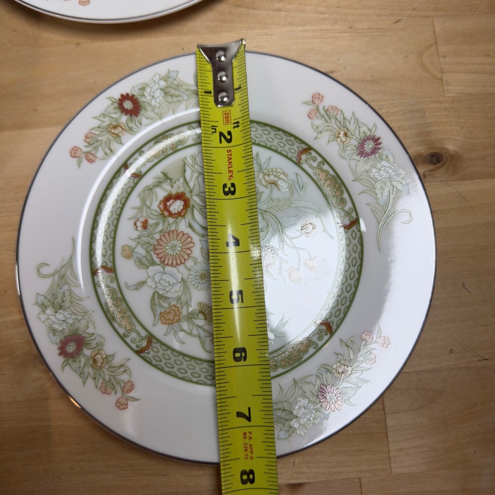Mikasa Kabuki J8211 Fine China Salad Plates Set of 6 Floral Green Japan 7.75 in - Picture 6 of 7